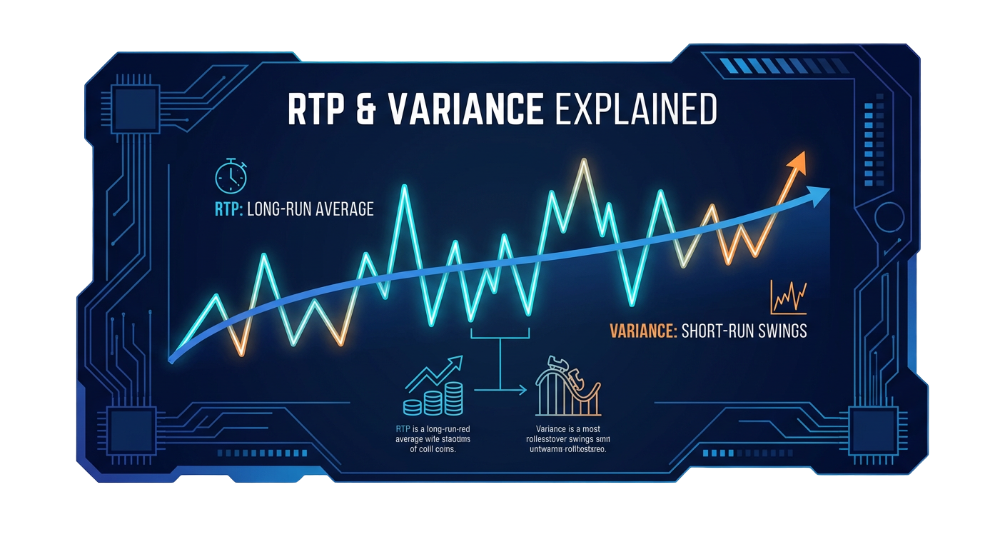 Illustration showing RTP as long-run and variance as short-run swings