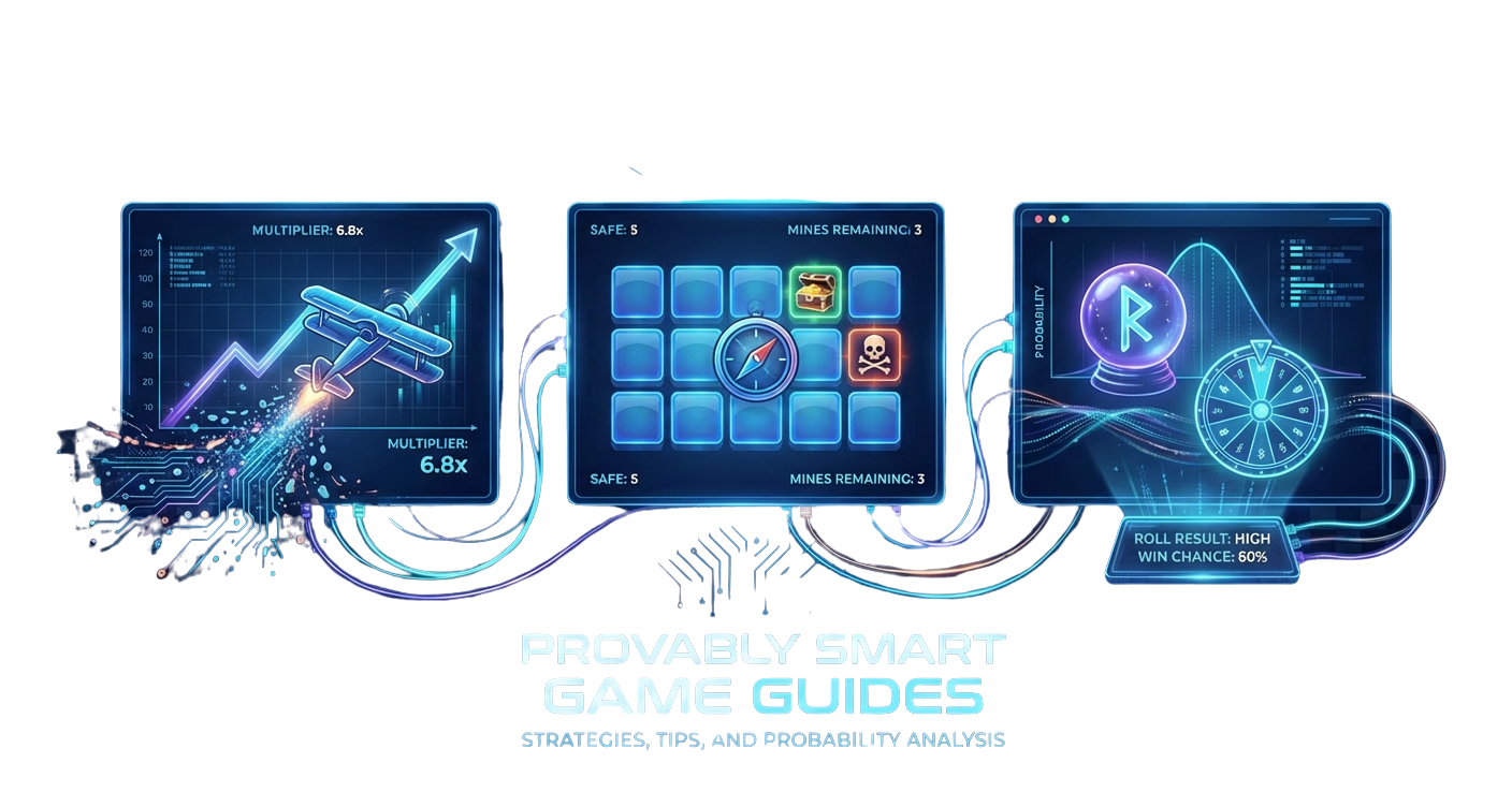 Preview image of ProvablySmart game guides for crash mines and dice