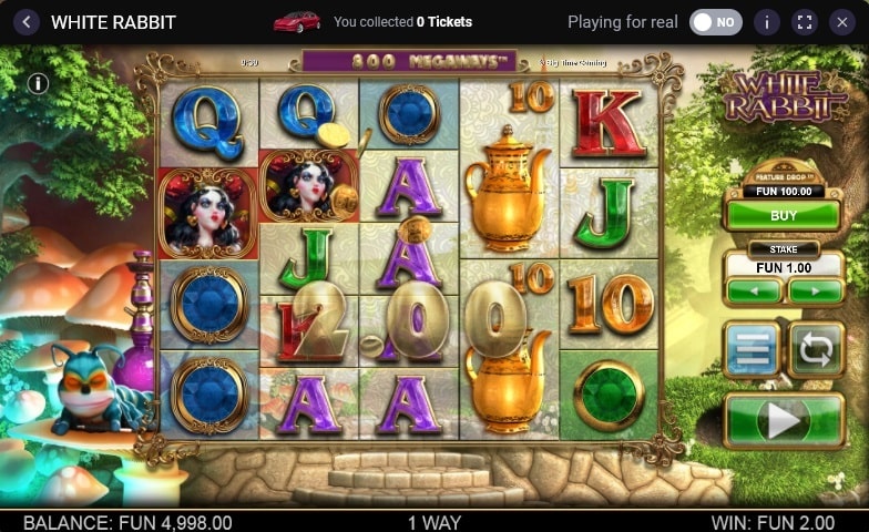 White Rabbit slot paytable