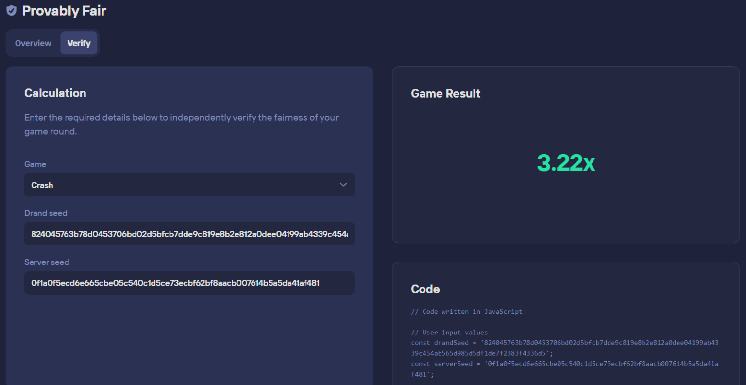 Crash Multiplier Spike and Bust Cryptographic Result